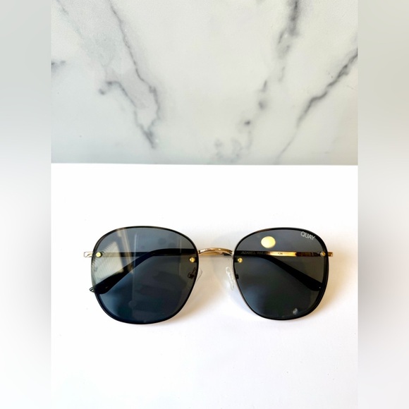Quay Australia Jezabell Rimless Gold Smoke Lens Sunglasses main image 6